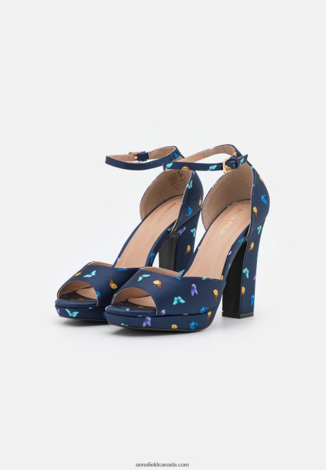 Anna Field Women Platform Sandals Dark Blue H42J4Z1585