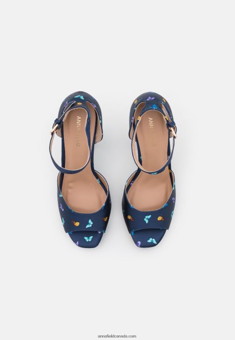 Anna Field Women Platform Sandals Dark Blue H42J4Z1585