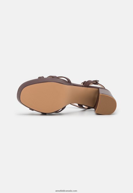 Anna Field Women Platform Sandals Dark Brown H42J4Z1558