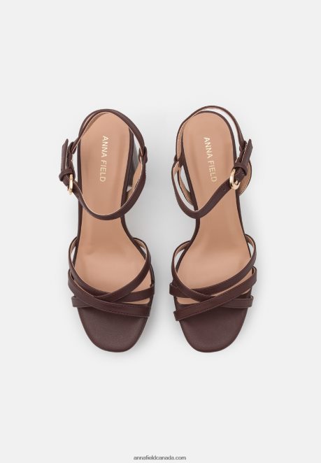 Anna Field Women Platform Sandals Dark Brown H42J4Z1558