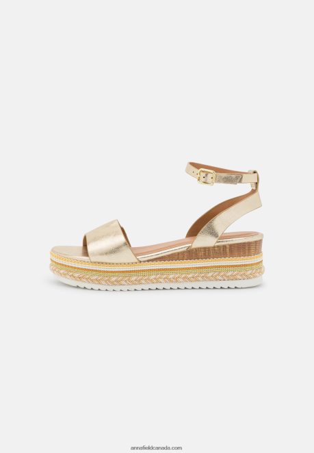 Anna Field Women Platform Sandals Gold H42J4Z1464