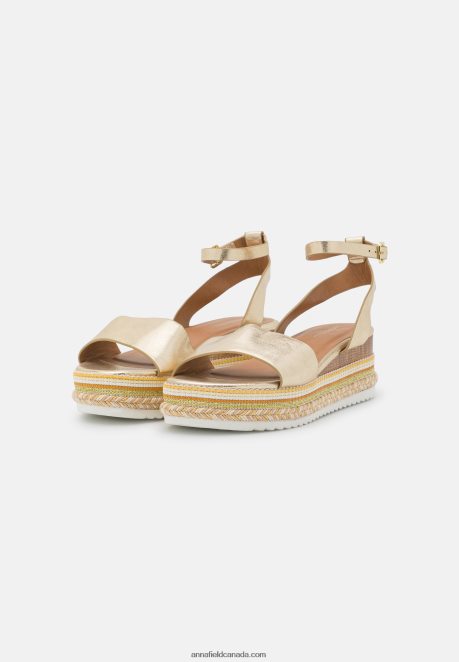 Anna Field Women Platform Sandals Gold H42J4Z1464