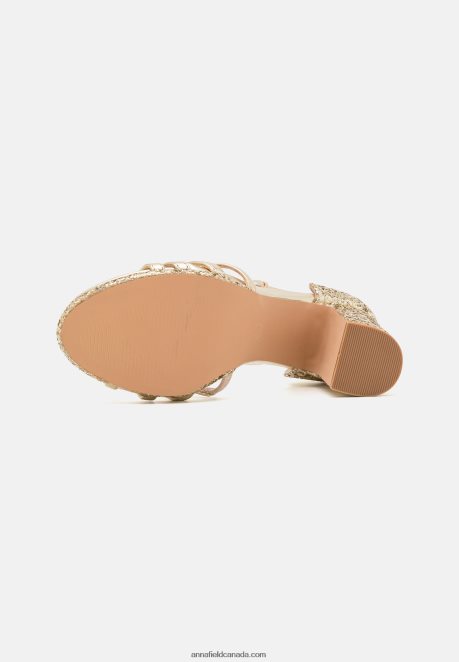 Anna Field Women Platform Sandals Gold H42J4Z1555
