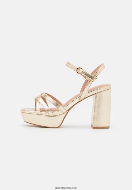 Anna Field Women Platform Sandals Gold H42J4Z1588