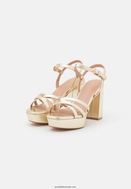 Anna Field Women Platform Sandals Gold H42J4Z1588
