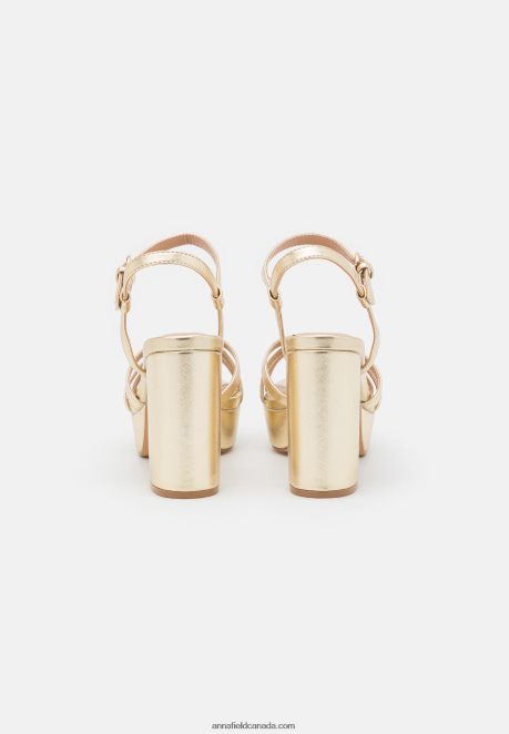Anna Field Women Platform Sandals Gold H42J4Z1588