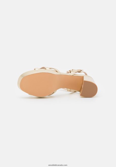 Anna Field Women Platform Sandals Gold H42J4Z1588