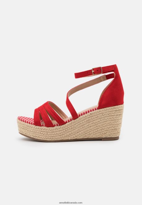 Anna Field Women Platform Sandals Red H42J4Z1452