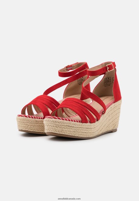 Anna Field Women Platform Sandals Red H42J4Z1452