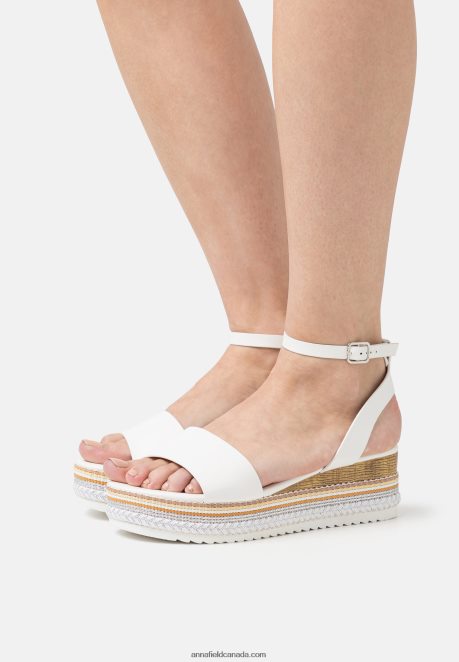 Anna Field Women Platform Sandals White H42J4Z1489