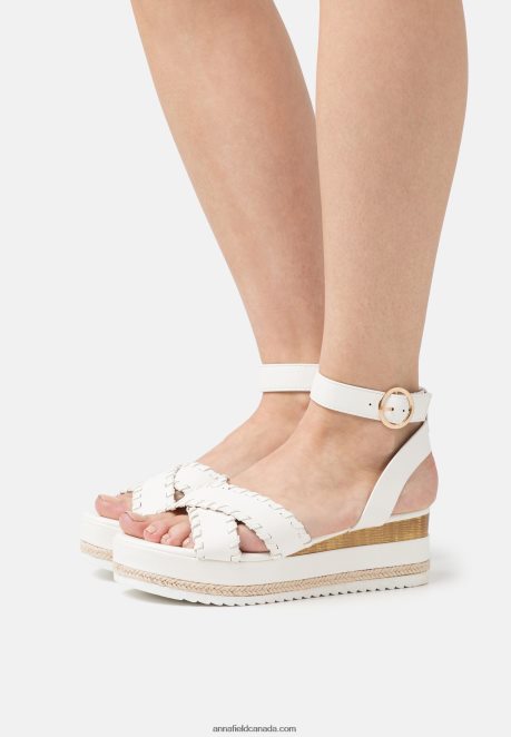 Anna Field Women Platform Sandals White H42J4Z1493