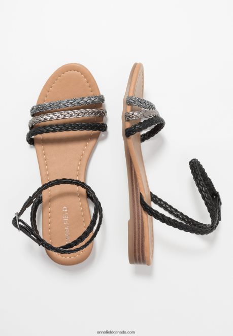 Anna Field Women Sandals Black/Silver H42J4Z1248