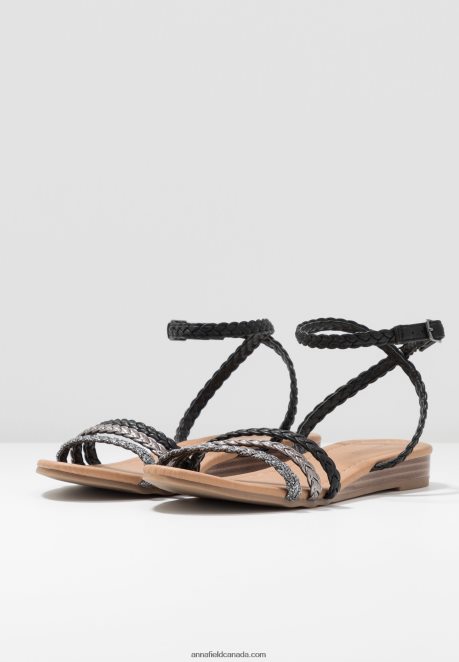 Anna Field Women Sandals Black/Silver H42J4Z1248