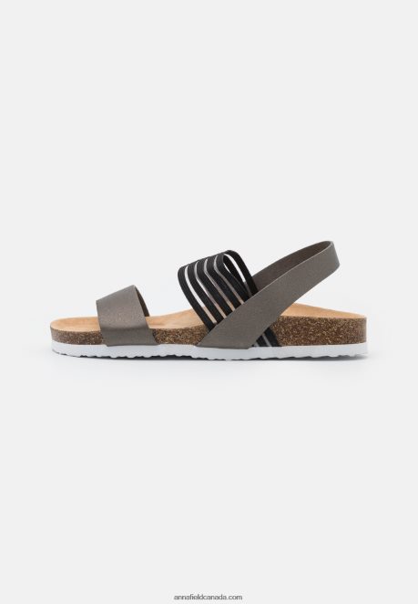 Anna Field Women Sandals Gunmetal H42J4Z1406