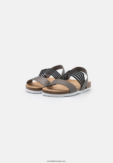 Anna Field Women Sandals Gunmetal H42J4Z1406