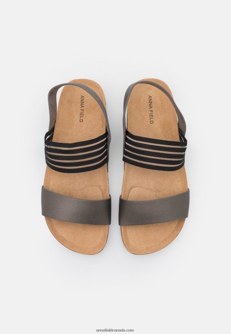Anna Field Women Sandals Gunmetal H42J4Z1406