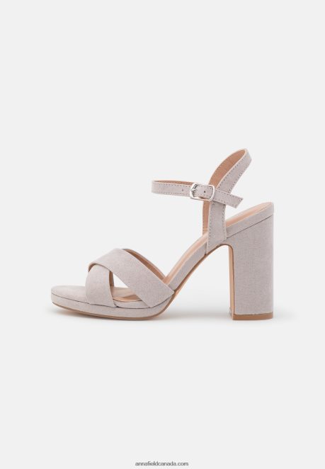 Anna Field Women Sandals Light Grey H42J4Z1292