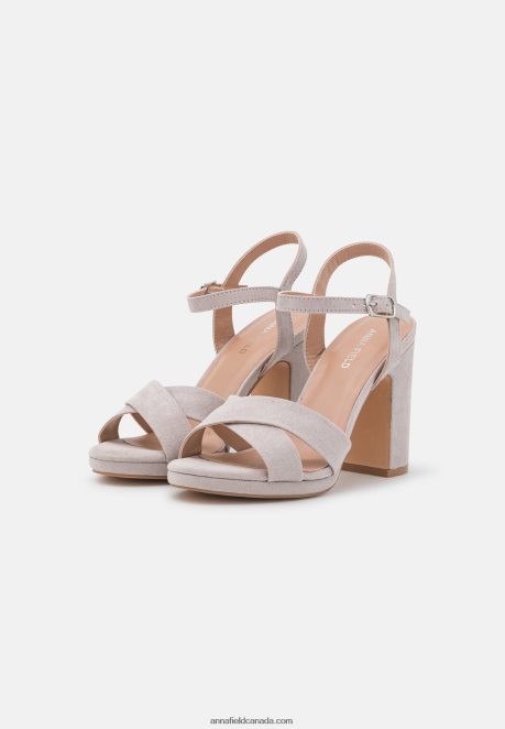 Anna Field Women Sandals Light Grey H42J4Z1292