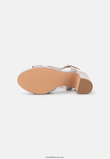 Anna Field Women Sandals Light Grey H42J4Z1292