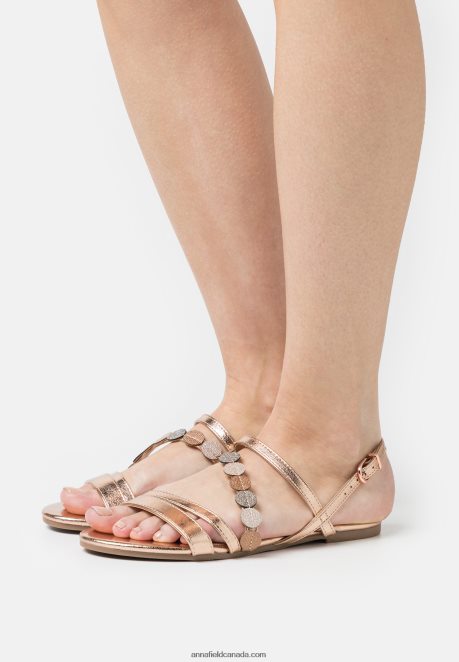 Anna Field Women Sandals Rose Gold-Coloured H42J4Z1313