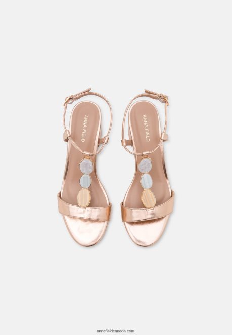 Anna Field Women Sandals Rose Gold-Coloured H42J4Z1345