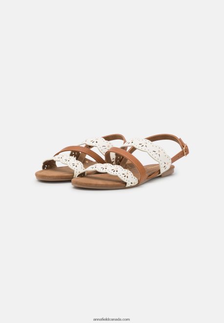 Anna Field Women Sandals White/Cognac H42J4Z1308