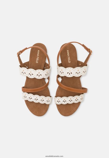 Anna Field Women Sandals White/Cognac H42J4Z1308