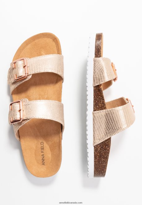 Anna Field Women Slippers Rose Gold H42J4Z1865