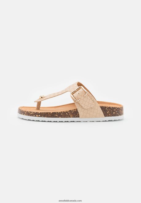 Anna Field Women T-Bar Sandals Beige H42J4Z1539