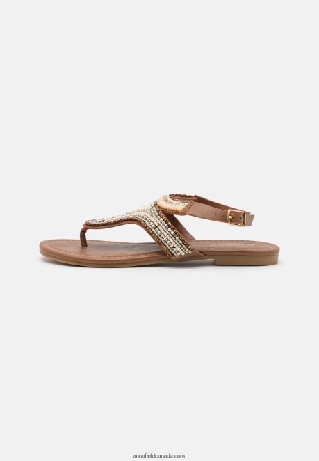 Anna Field Women T-Bar Sandals Beige H42J4Z1540
