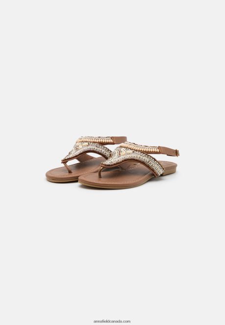 Anna Field Women T-Bar Sandals Beige H42J4Z1540