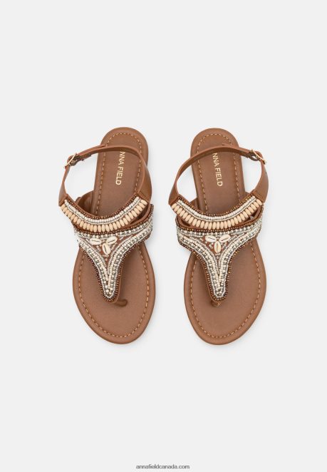 Anna Field Women T-Bar Sandals Beige H42J4Z1540