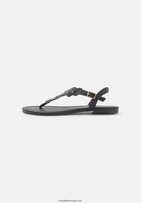 Anna Field Women T-Bar Sandals Black H42J4Z1498