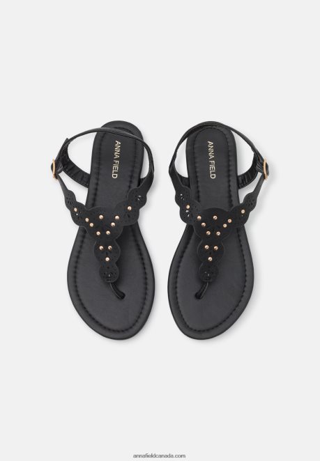 Anna Field Women T-Bar Sandals Black H42J4Z1498