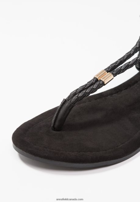 Anna Field Women T-Bar Sandals Black H42J4Z1500