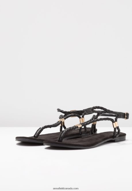 Anna Field Women T-Bar Sandals Black H42J4Z1500