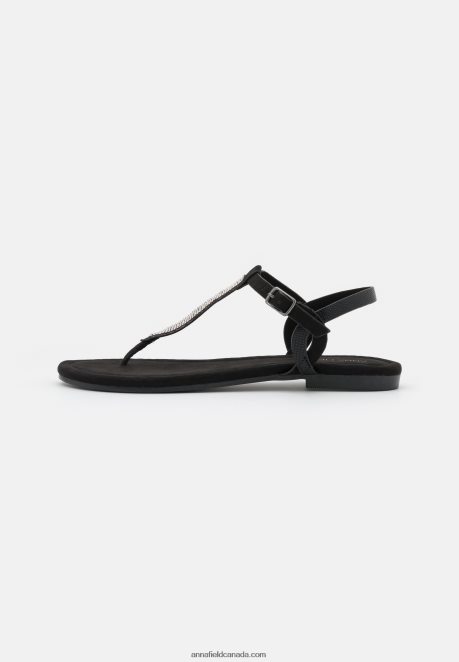 Anna Field Women T-Bar Sandals Black H42J4Z1504