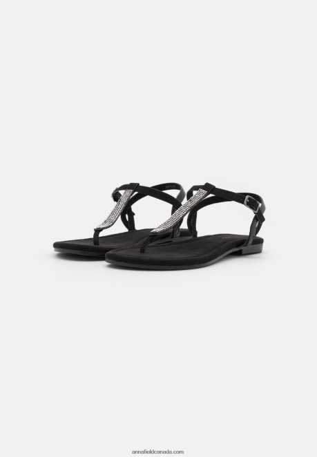 Anna Field Women T-Bar Sandals Black H42J4Z1504