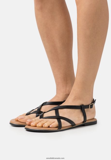 Anna Field Women T-Bar Sandals Black H42J4Z1506