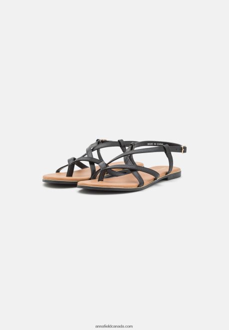 Anna Field Women T-Bar Sandals Black H42J4Z1506