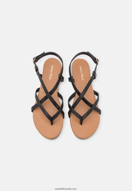 Anna Field Women T-Bar Sandals Black H42J4Z1506