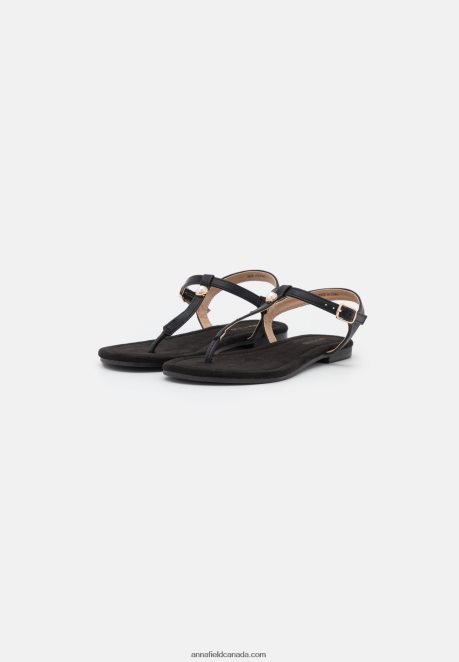 Anna Field Women T-Bar Sandals Black H42J4Z1510