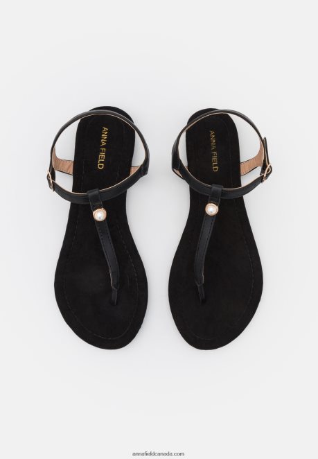 Anna Field Women T-Bar Sandals Black H42J4Z1510