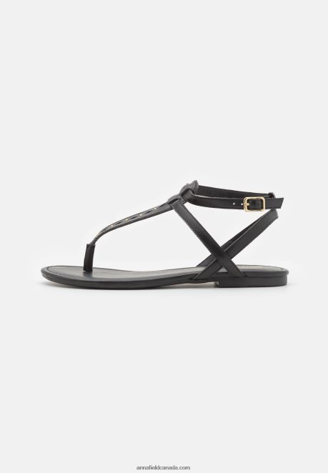 Anna Field Women T-Bar Sandals Black H42J4Z1516