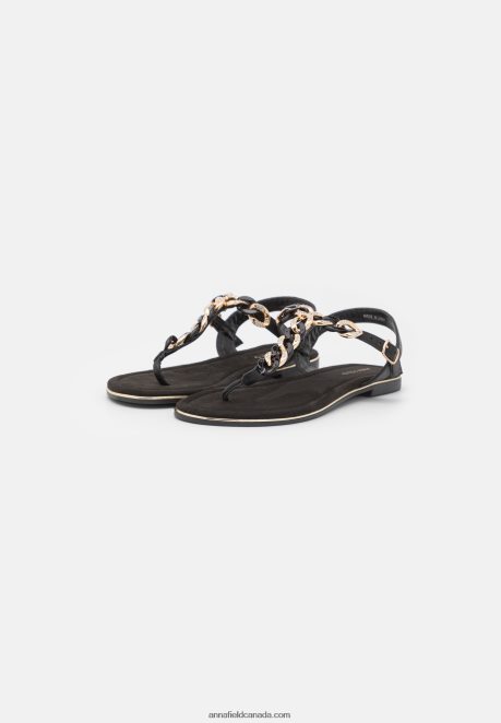 Anna Field Women T-Bar Sandals Black H42J4Z1530