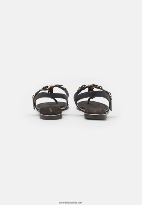 Anna Field Women T-Bar Sandals Black H42J4Z1530