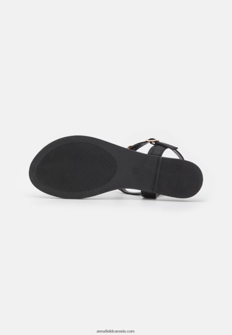 Anna Field Women T-Bar Sandals Black H42J4Z1530