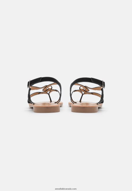 Anna Field Women T-Bar Sandals Black H42J4Z1531