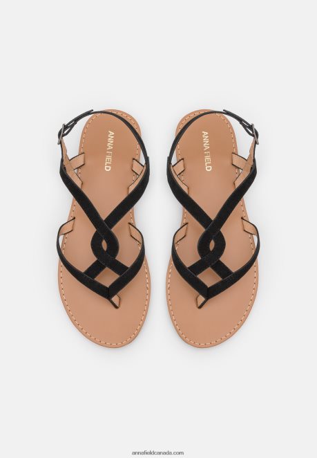 Anna Field Women T-Bar Sandals Black H42J4Z1531