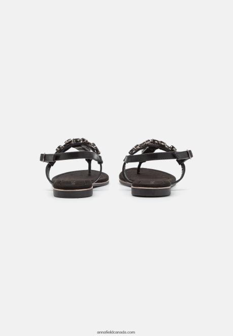Anna Field Women T-Bar Sandals Black H42J4Z1541